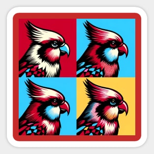 Pop Crimson Rosella Art - Cool Birds Sticker